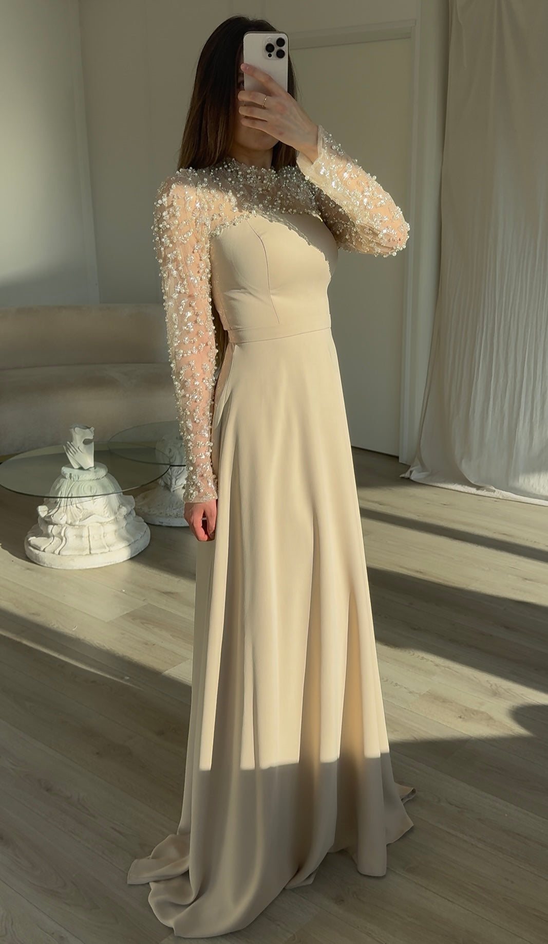 The Darla dress beige maxi