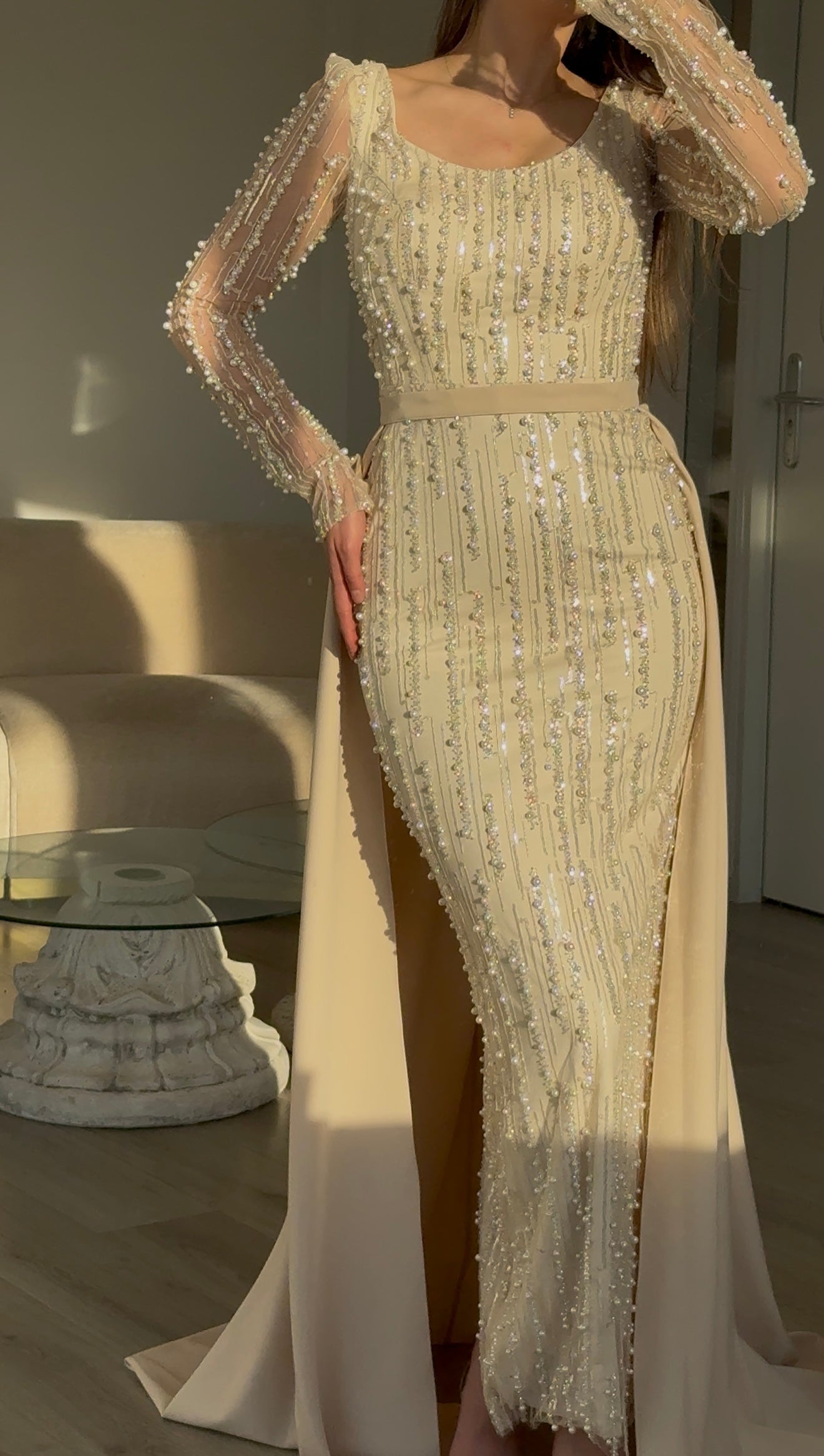 The Amasa dress beige
