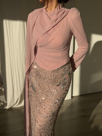 The Zerin dress rosewood