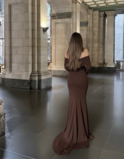 The Mihra dress chocolate brown