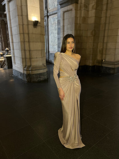 The Melissa dress taupe