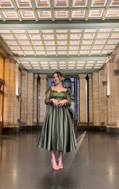 The Arzu dress green