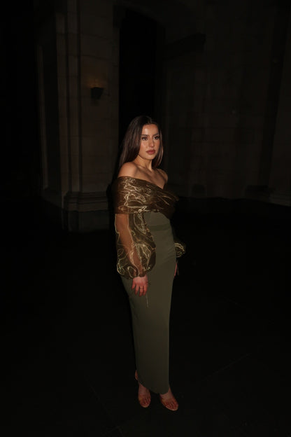The Lena dress khaki green