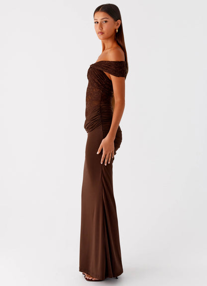 Either Way Maxi Dress - Chocolate