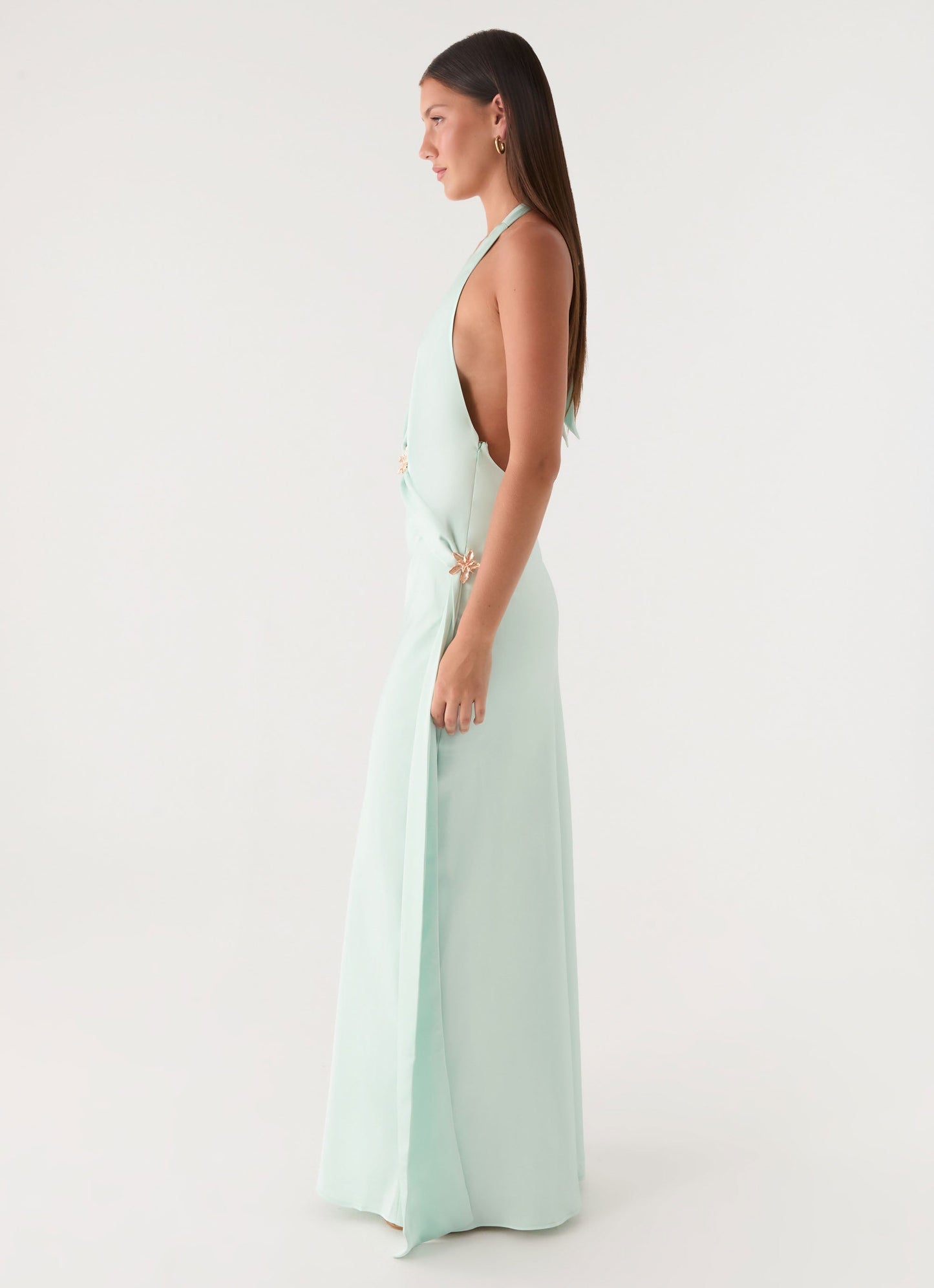 Eleni Halter Maxi Dress - Pistachio