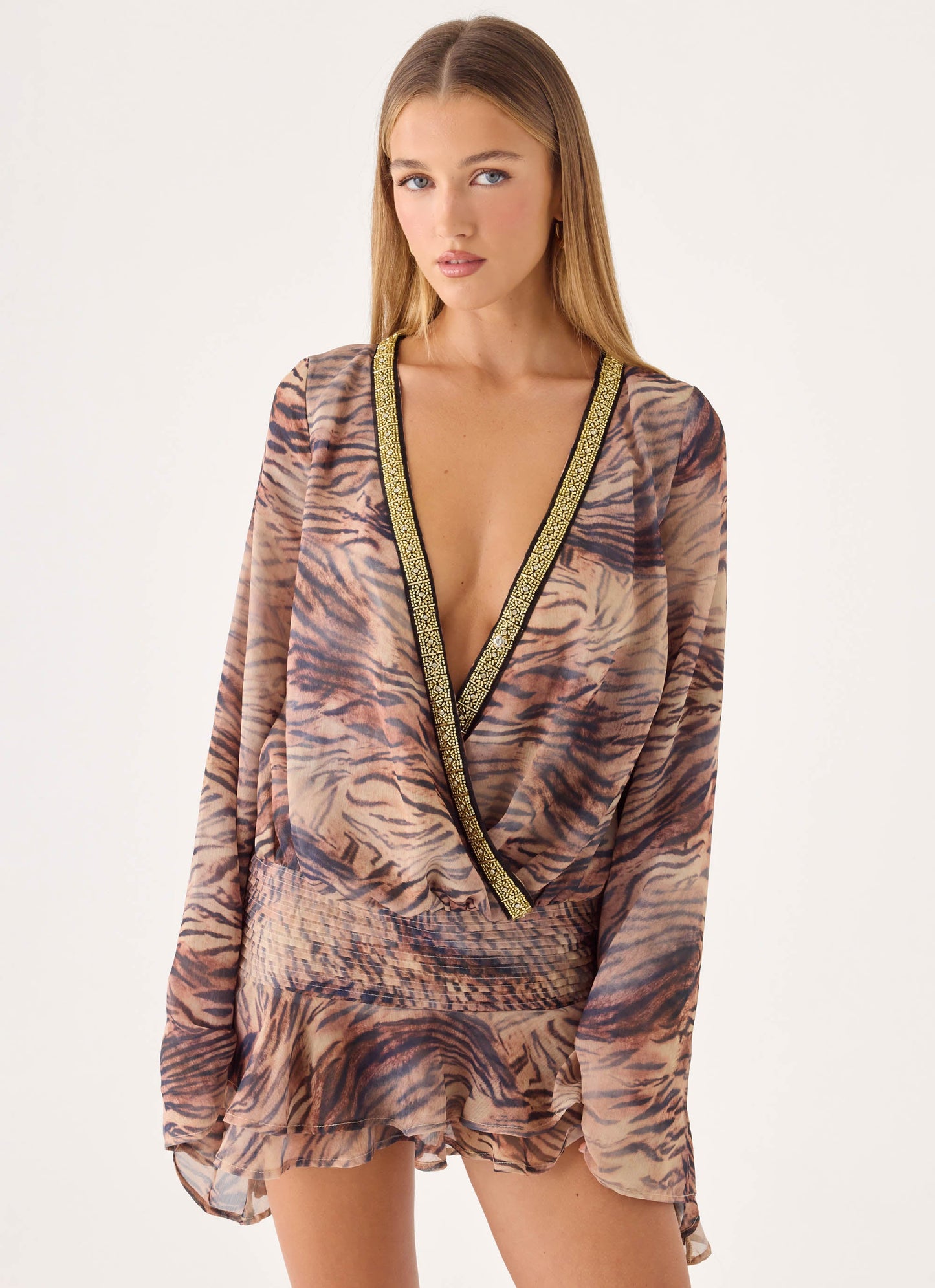 Elisana Mini Dress - Golden Tiger
