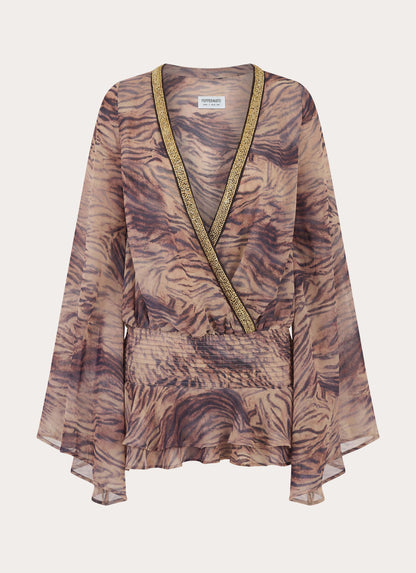 Elisana Mini Dress - Golden Tiger