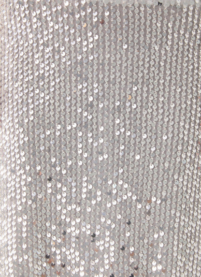 Evodia Sequin Midi Skirt - Silver