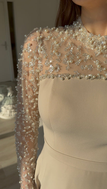The Darla dress beige maxi