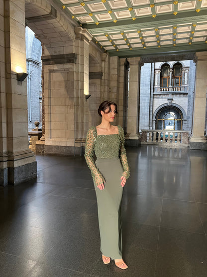 The Melek dress khaki