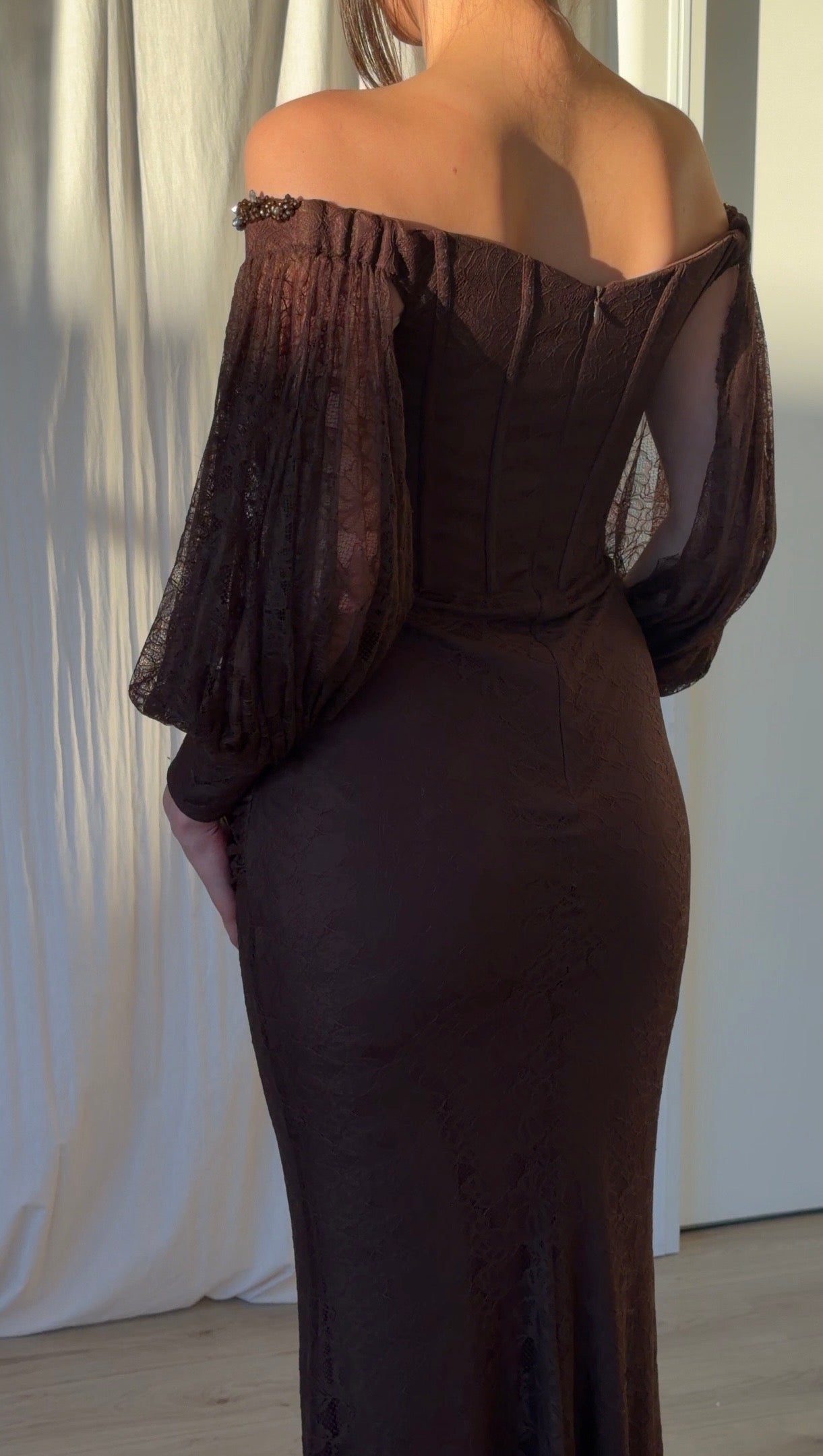 The Zafira dress brown