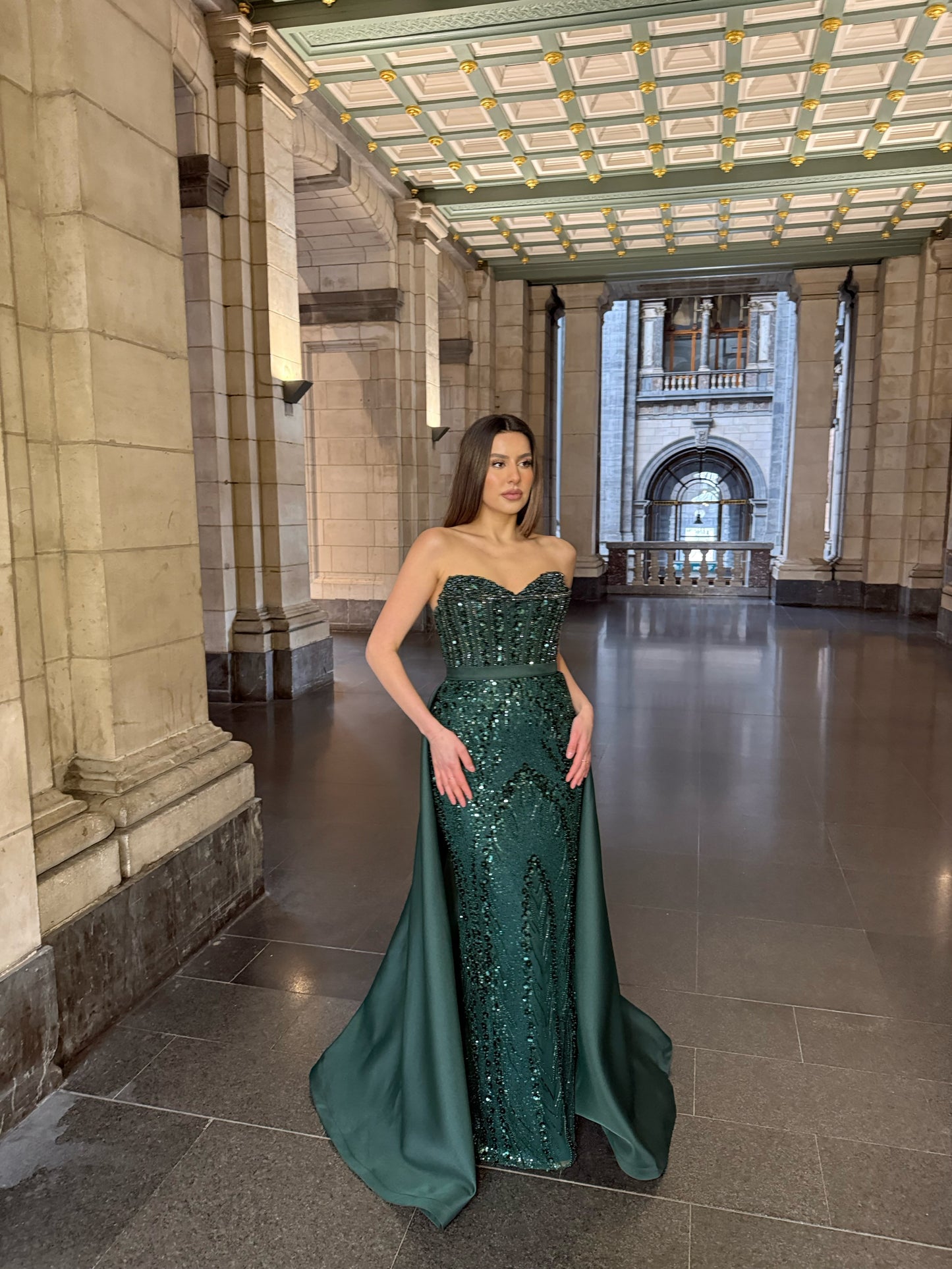 The Afra dress green