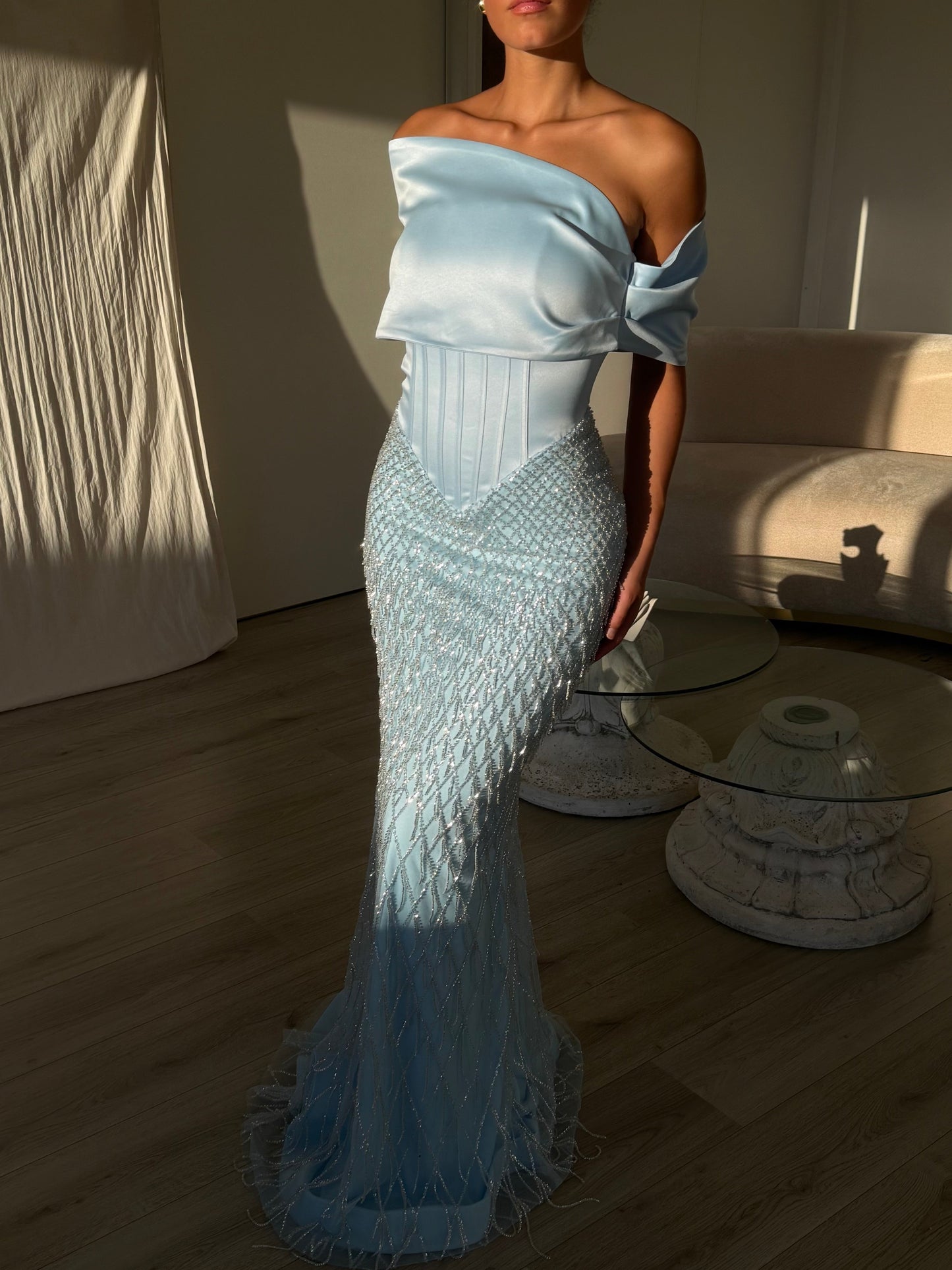 The Desna dress blue