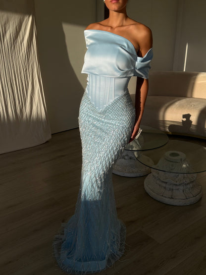 The Desna dress blue