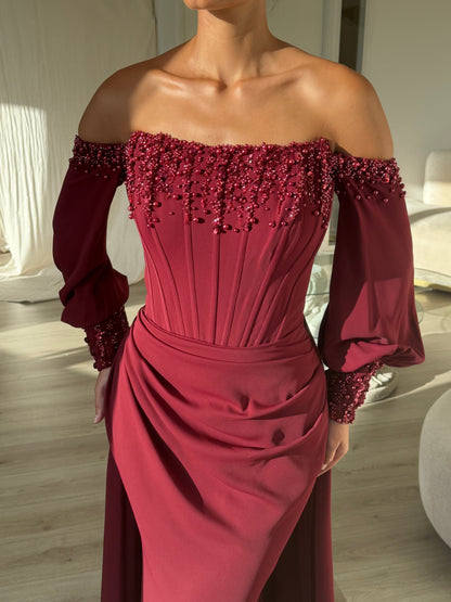 The Cinderella dress burgundy