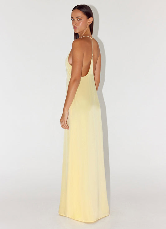 Fine Line Maxi Dress - Yellow
