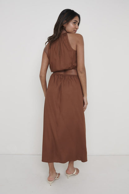 Fleur Cut Out Midaxi - Espresso