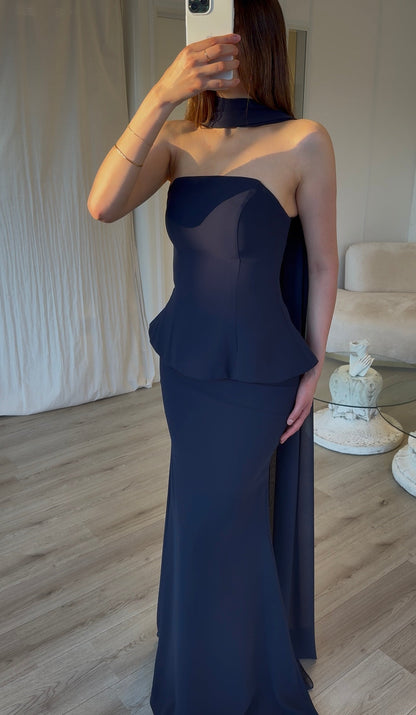 The Venora dress navy blue