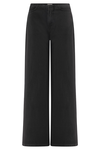 Caitlin Mid Rise Denim Jeans - Washed Black