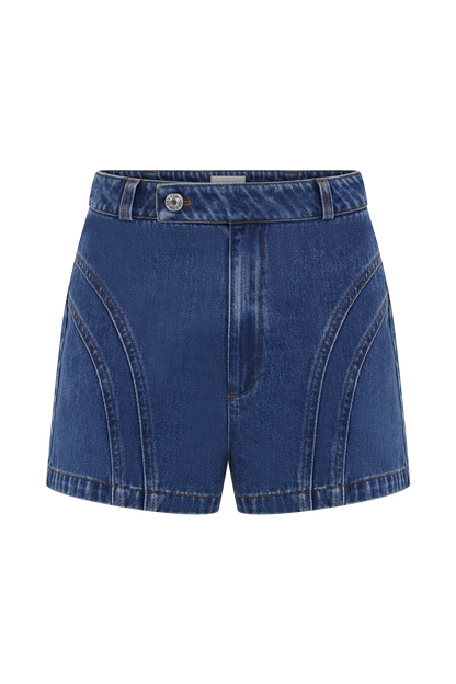 Meadow Denim Shorts - Dark Blue