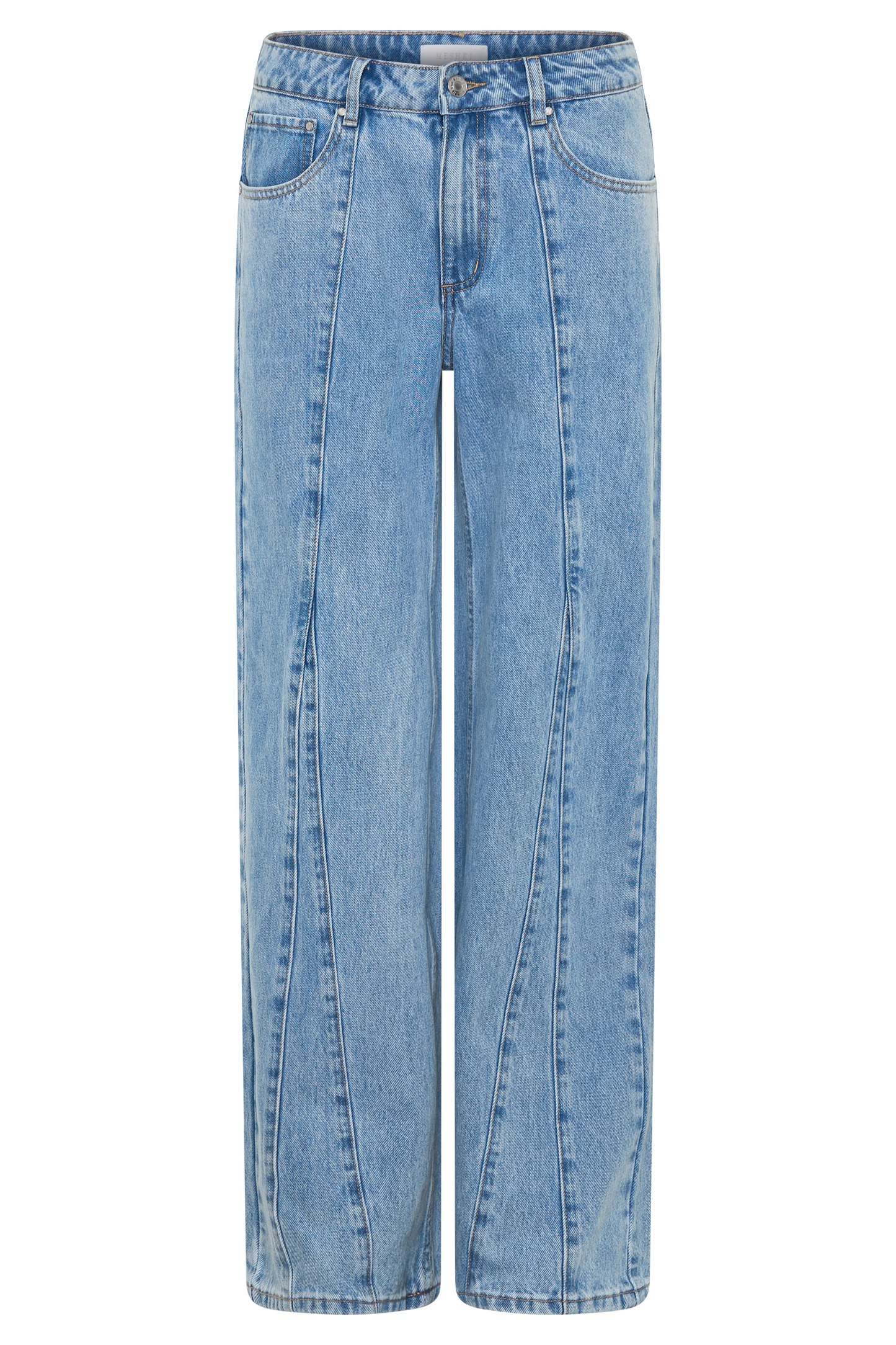 Roy Mid Rise Wide Leg Denim Jeans - Classic Blue
