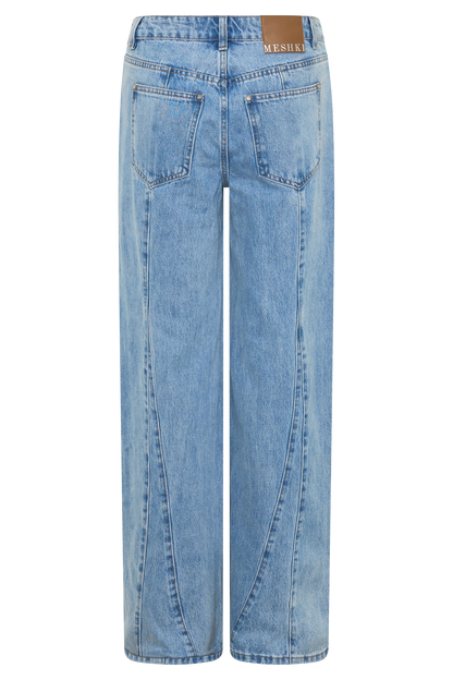 Roy Mid Rise Wide Leg Denim Jeans - Classic Blue