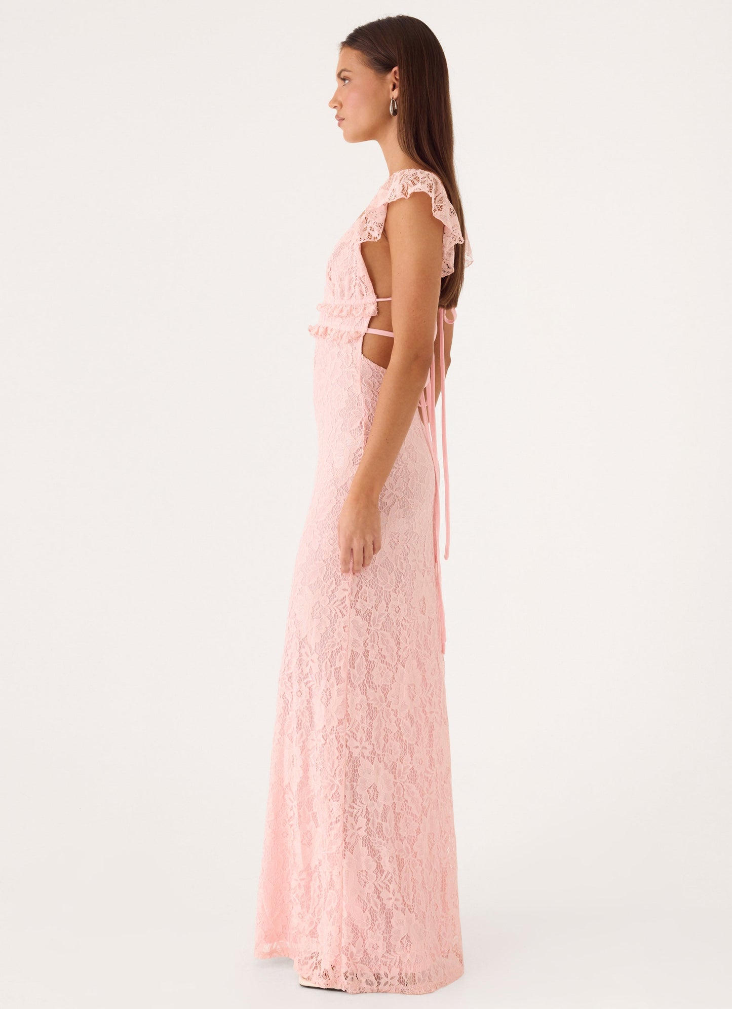 Giulia Lace Maxi Dress - Pink