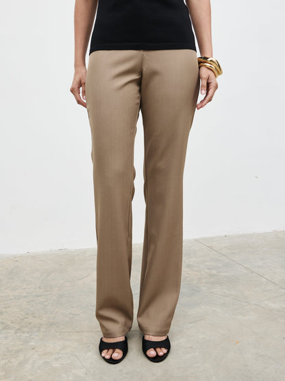 Hailee Slim Fit Trousers - Taupe