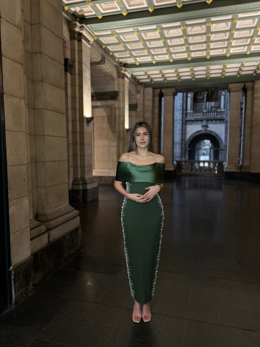 The Meral dress khaki
