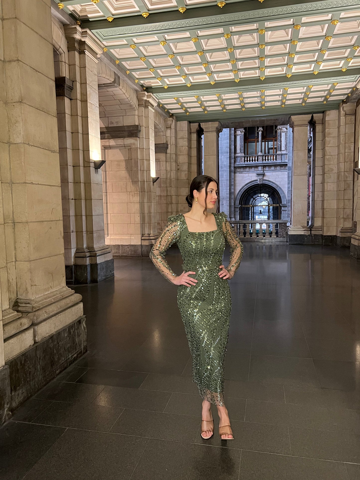The Sina dress green