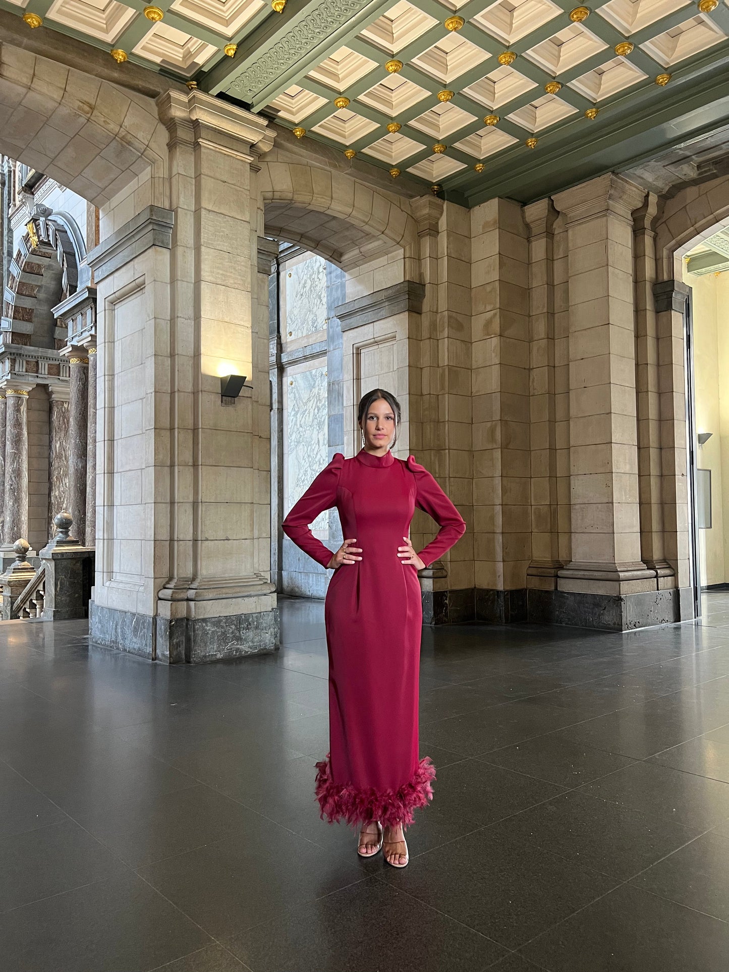 The Eva dress bordeaux