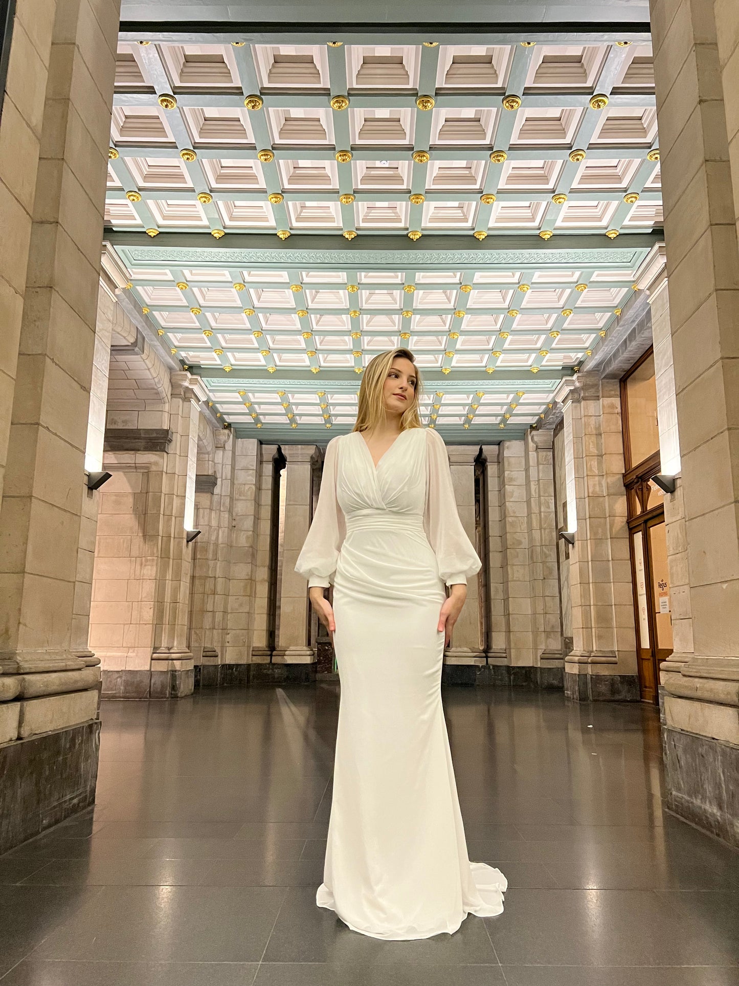 The Sevda dress white