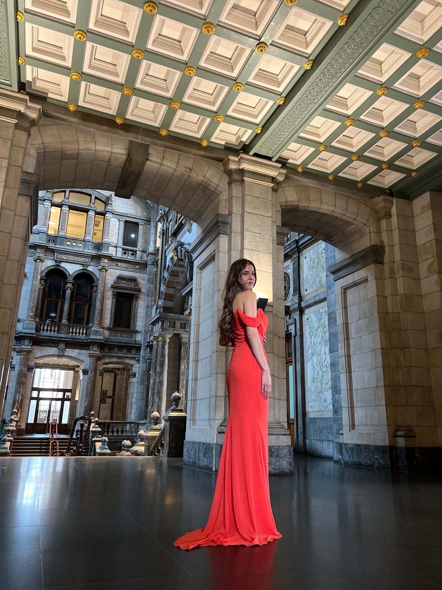 The Meyra dress orange