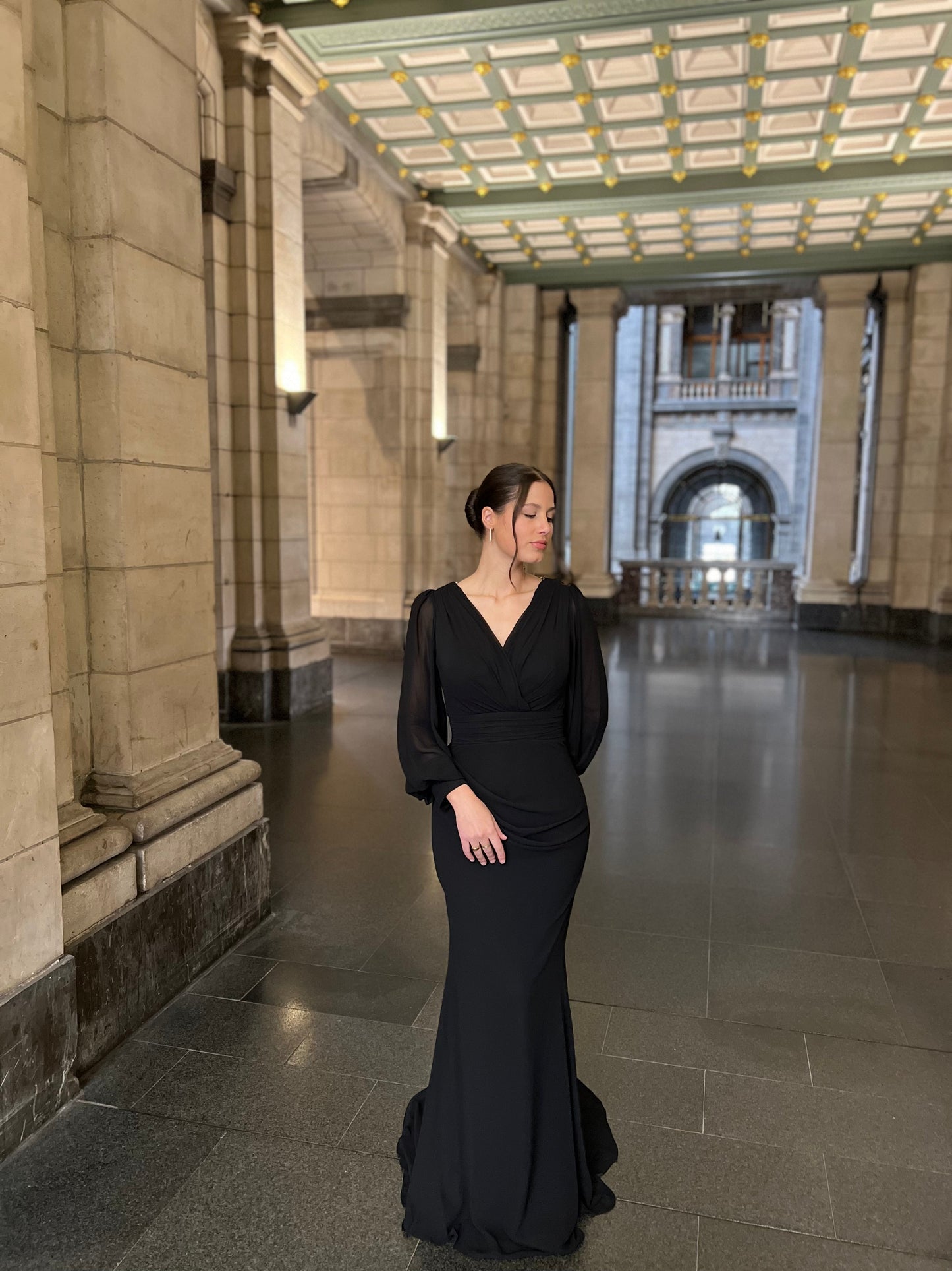The Sevda dress black