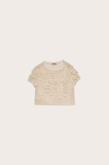 KIDS ILEANA TOP & BOTTOM SET - OFF WHITE