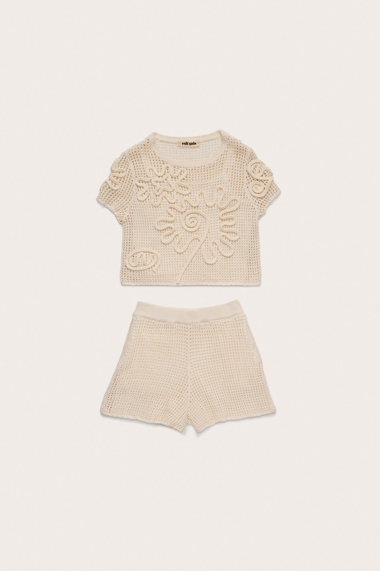 KIDS ILEANA TOP & BOTTOM SET - OFF WHITE