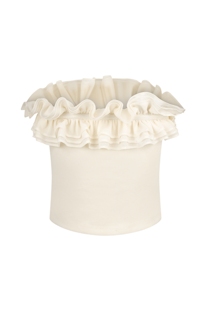 Jennie Ruffle Off Shoulder Top - Ivory