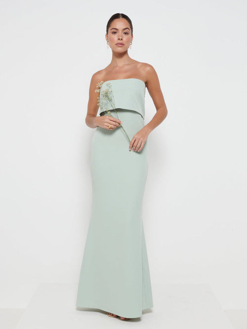Julia Crepe Maxi Bridesmaid Dress - Sage