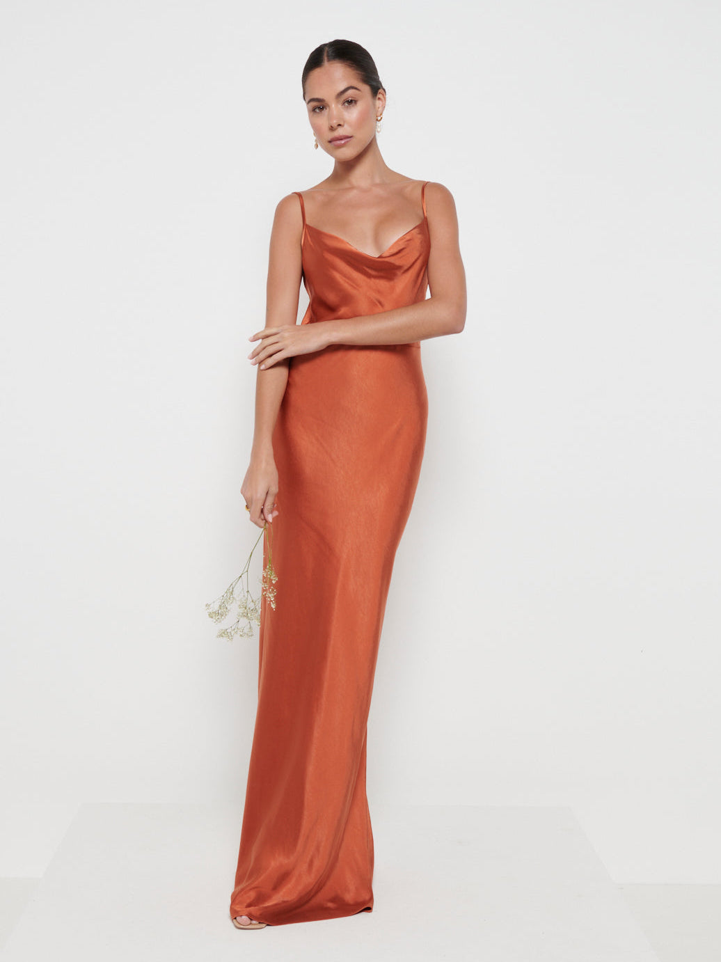 Keisha Maxi Bridesmaid Dress - Matte Copper