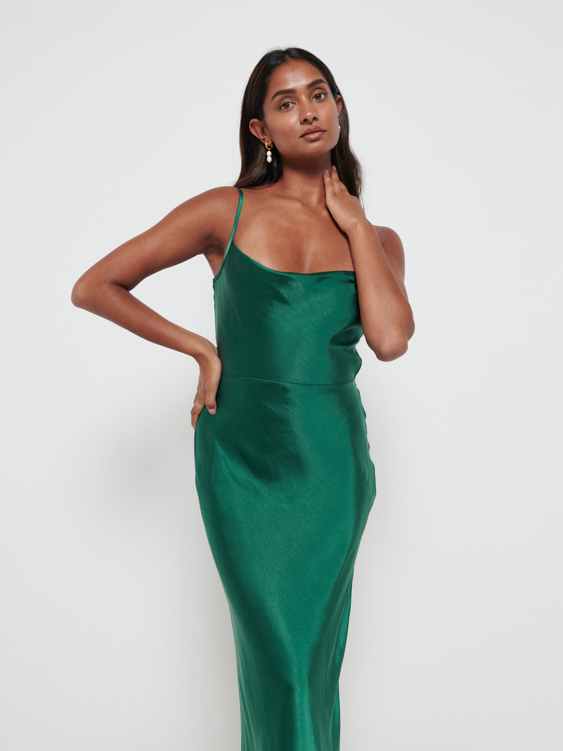 Keisha Maxi Bridesmaid Dress - Matte Emerald