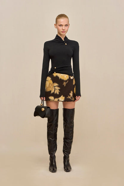 CORNELIA SKIRT - WHEAT MULTI