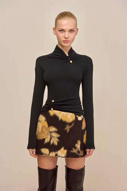 CORNELIA SKIRT - WHEAT MULTI