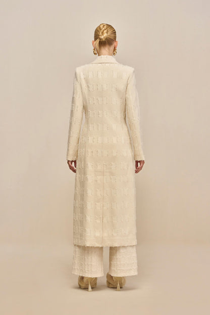 DILAN COAT - OFF WHITE MULTI