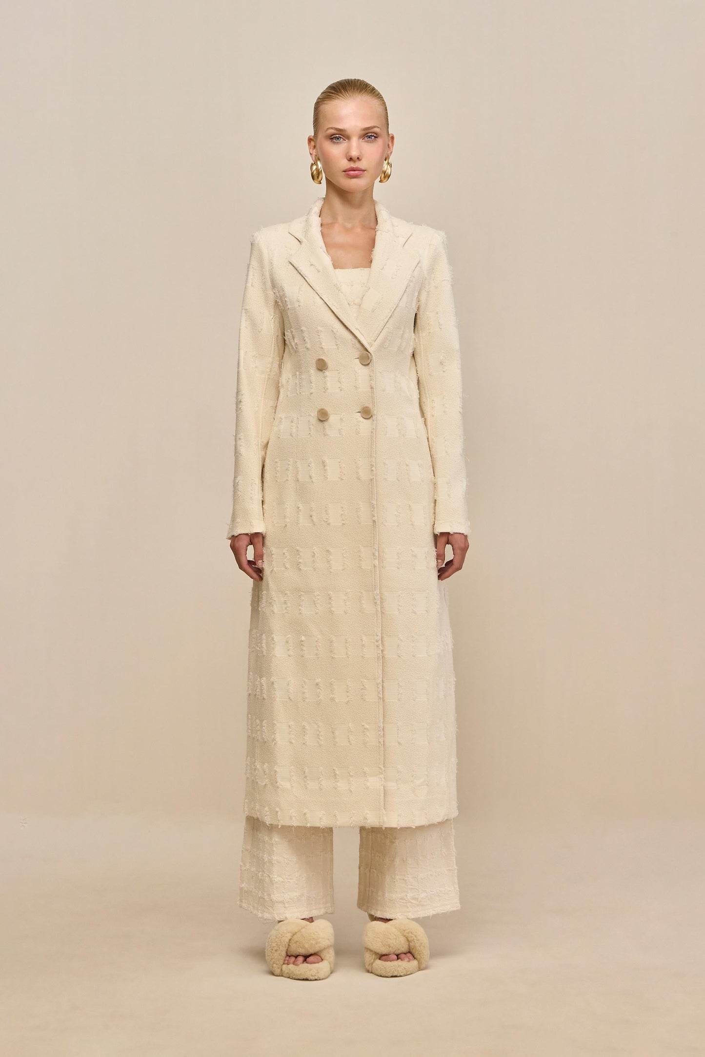 DILAN COAT - OFF WHITE MULTI