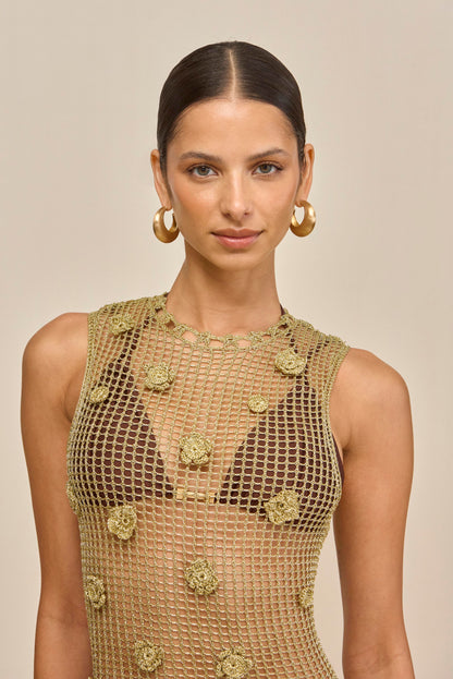 VERMEER DRESS - GOLD