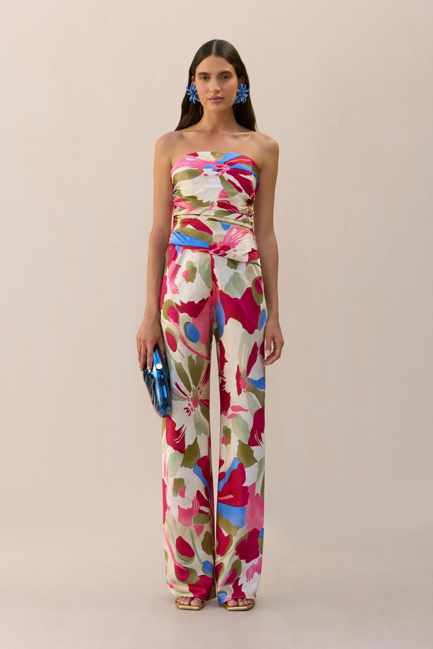KRISHA TOP - FLORAL ROSETTE