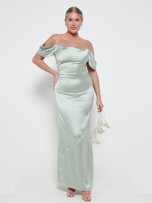 Lucette Recycled Maxi Bridesmaid Dress - Sage