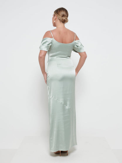 Lucette Recycled Maxi Bridesmaid Dress - Sage