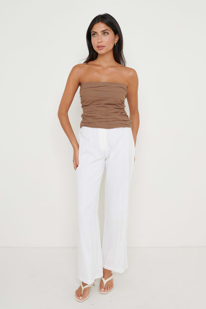 Matilda Corset Blouse - Brown