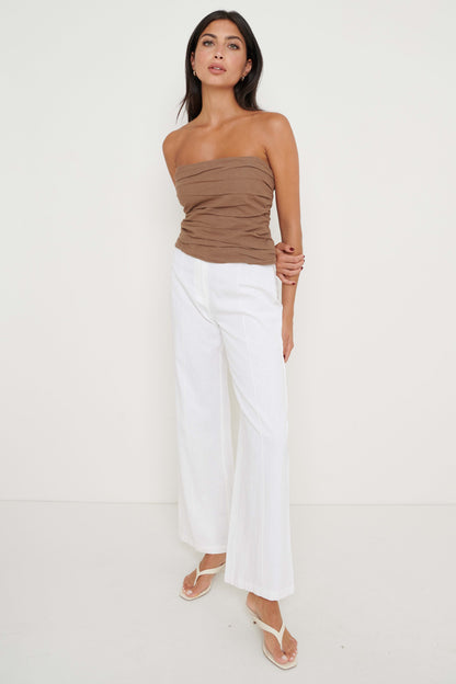 Matilda Corset Blouse - Brown